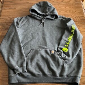 Carhartt Carbon Heather Hoodie with Neon Accents